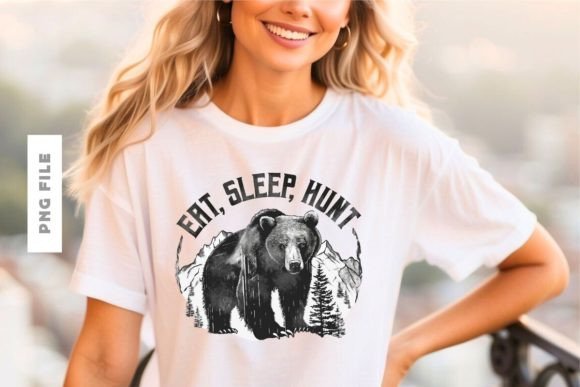 Eat Sleep Hunt T-shirt Design: A Creative Asset for Modern Brands