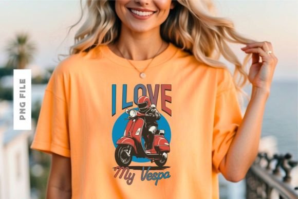 I Love My Vespa T-shirt Design: A Premium Asset for Modern Creatives