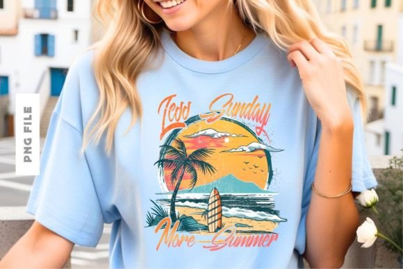 Less Sunday - More Summer: A Premium T-Shirt Design Asset