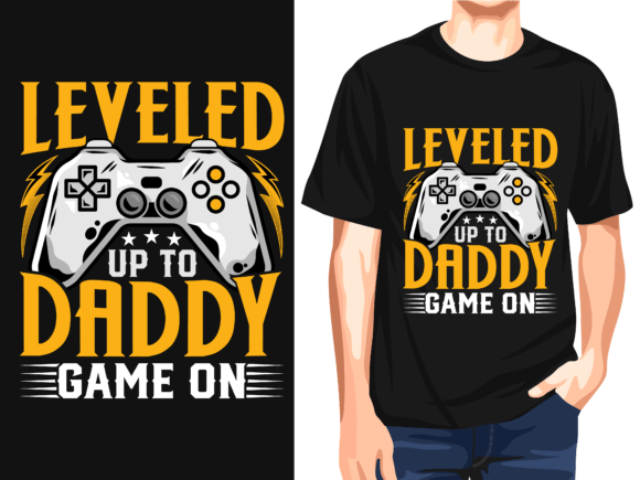 Leveled Gamer Dad Vector T-Shirt Design: A Creative Asset