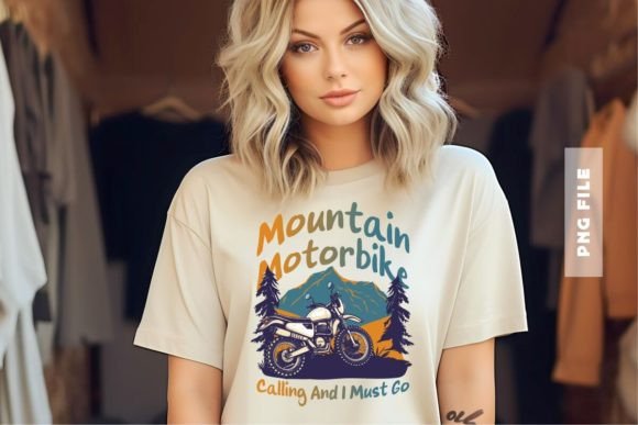 Mountain Motorbike T-shirt Design: A Professional Asset for Creative Brands