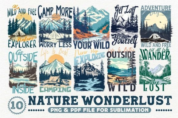 Nature Wonderlust Design Bundle: Elevate Your Merchandise