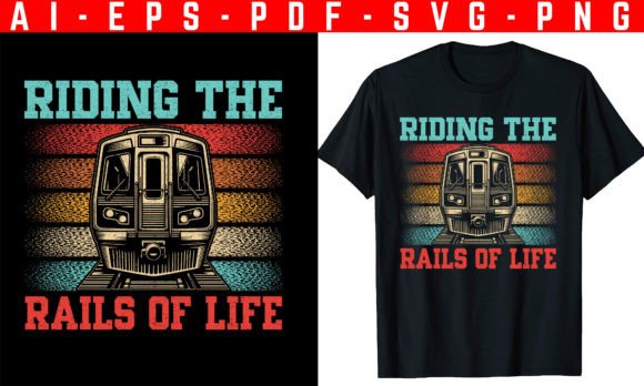 Riding the Rails of Life: A T-Shirt Design for Modern Branding
